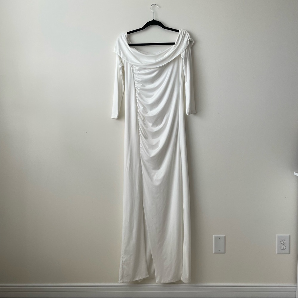 Elegant White Off-Shoulder Dress
